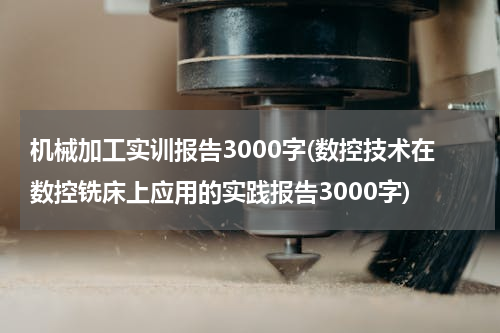 机械加工实训报告3000字(数控技术在数控铣床上应用的实践报告3000字)