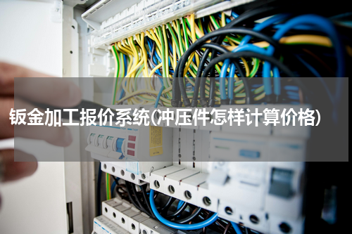 钣金加工报价系统(冲压件怎样计算价格)