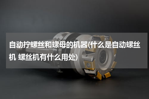 自动拧螺丝和螺母的机器(什么是自动螺丝机 螺丝机有什么用处)