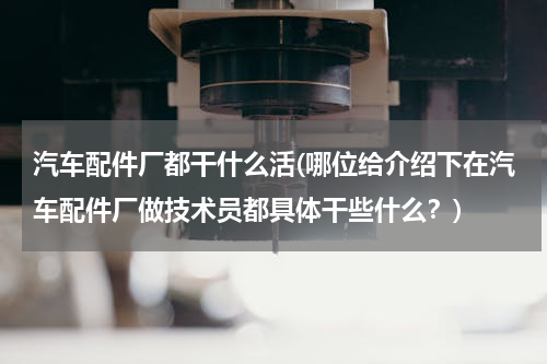 汽车配件厂都干什么活(哪位给介绍下在汽车配件厂做技术员都具体干些什么？)
