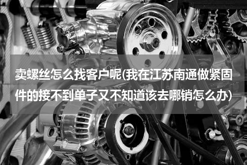 卖螺丝怎么找客户呢(我在江苏南通做紧固件的接不到单子又不知道该去哪销怎么办)
